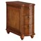 Dark Brown Wood Rectangular Side Table with 3 Drawers and Storage